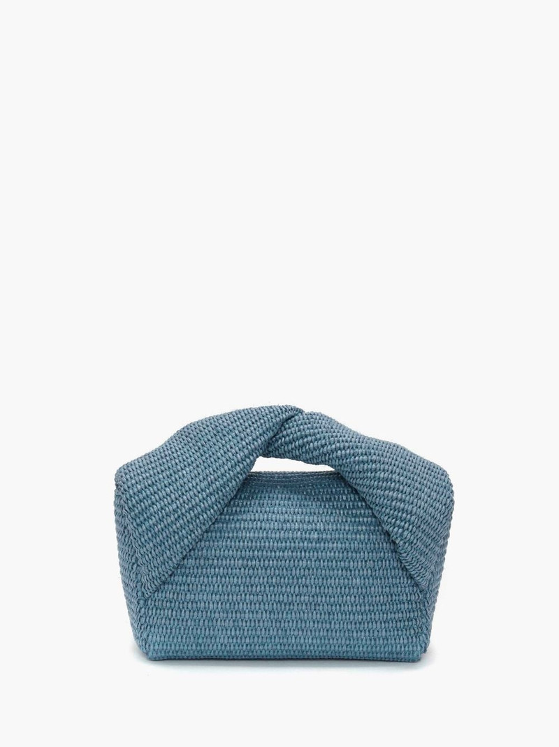 LARGE TWISTER - RAFFIA TOP HANDLE BAG 4