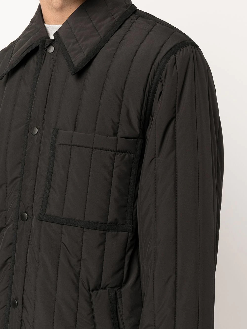 quilted single-breasted jacket - 5