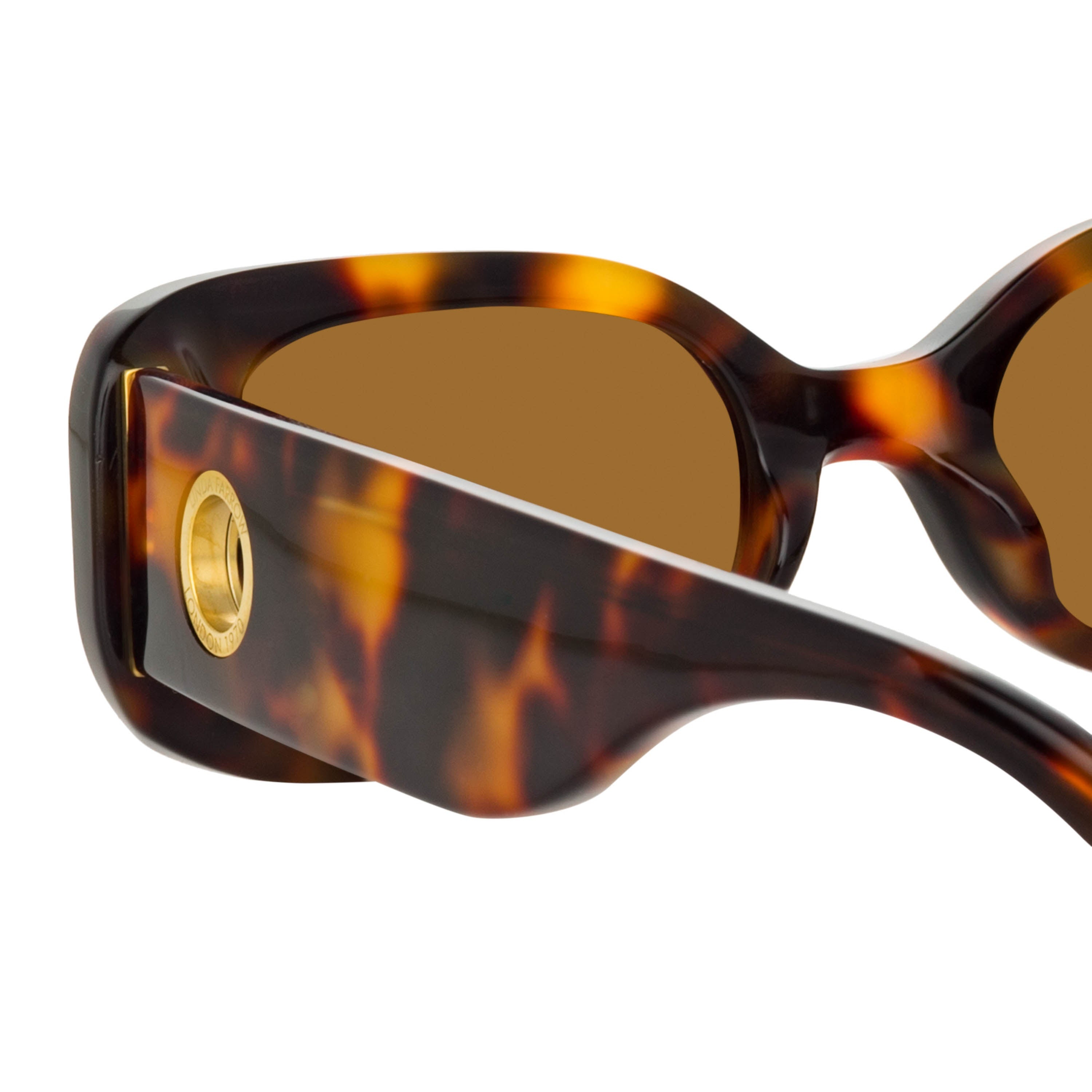 LOLA RECTANGULAR SUNGLASSES IN TORTOISESHELL - 5