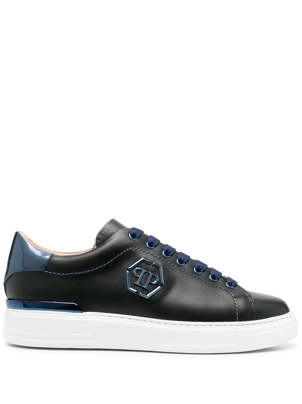 side Hexagon logo-plaque sneakers - 1