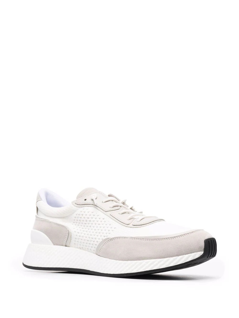 panelled mesh low-top sneakers - 2