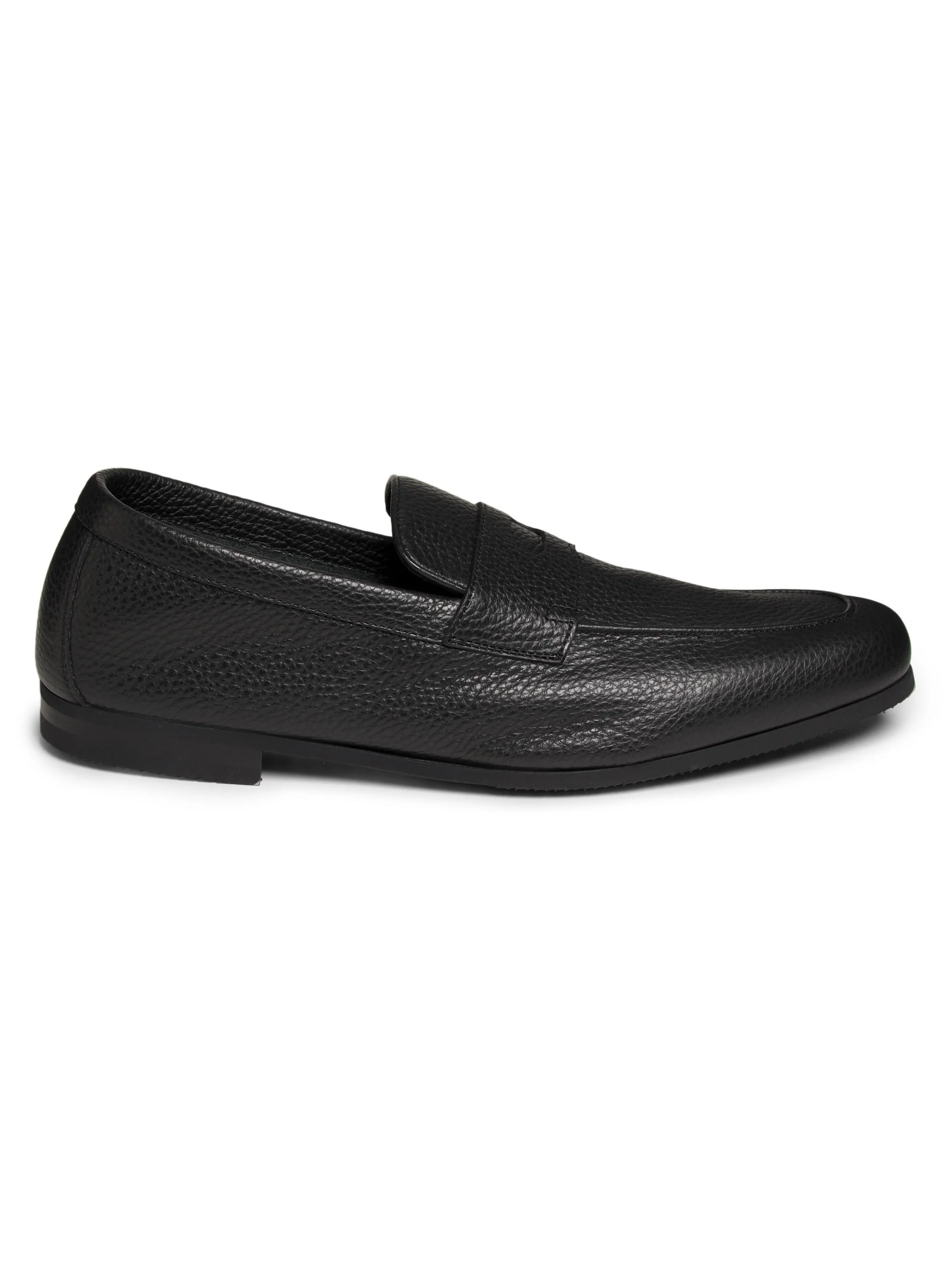Men's Thorne Leather Penny Loafers - Black - 1