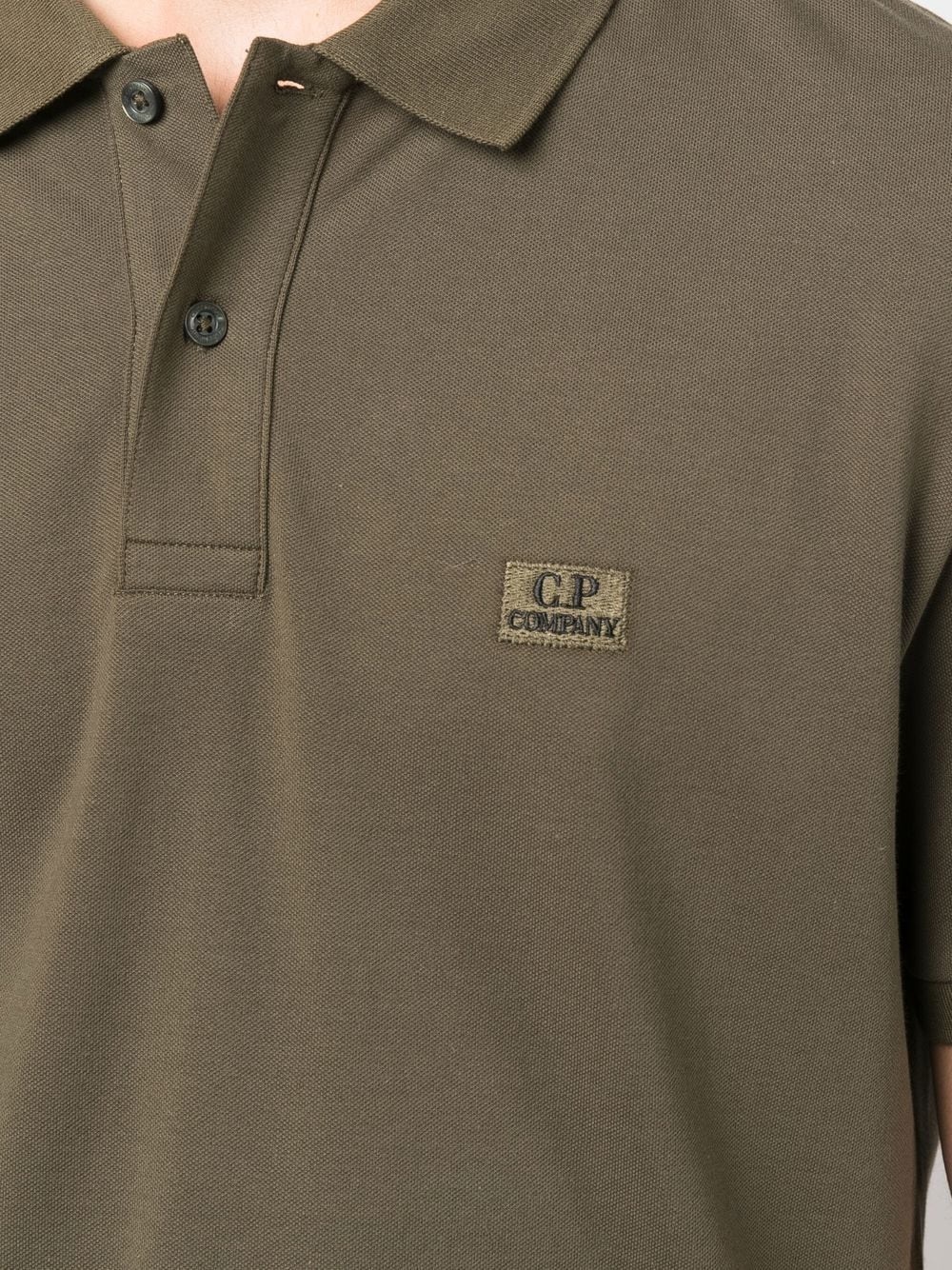 embroidered-logo polo shirt - 5