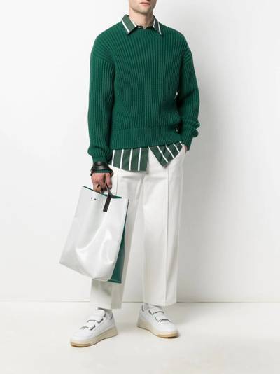 AMI Paris ribbed-knit virgin wool jumper outlook