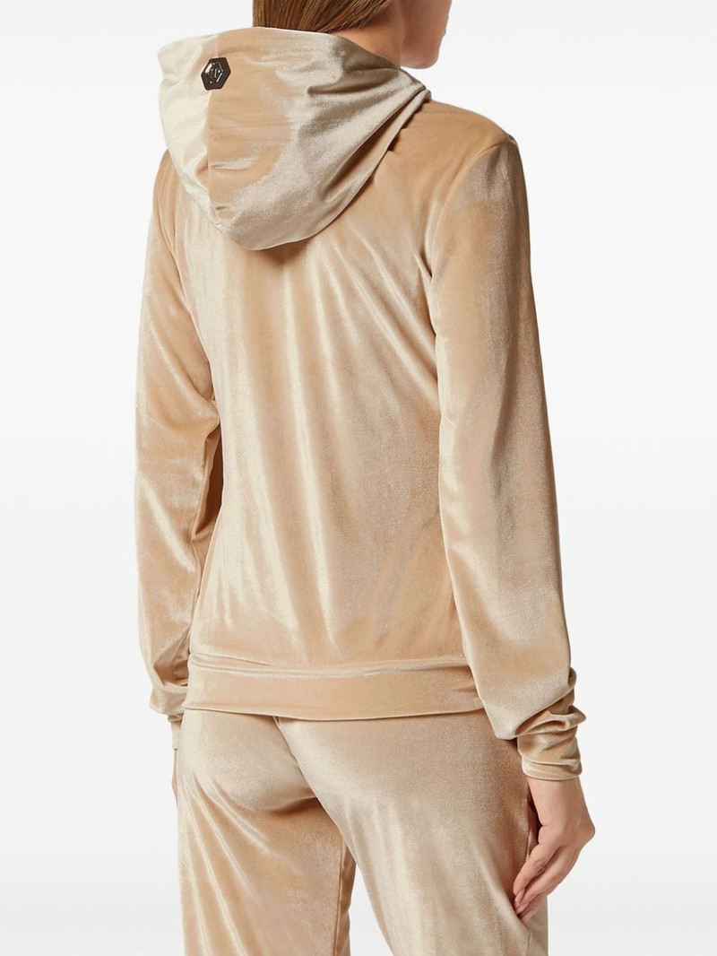 Gothic Plein velour hoodie 4
