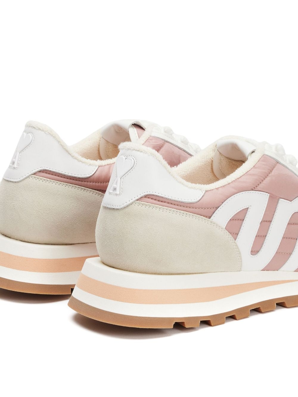 logo-patch panelled sneakers - 3