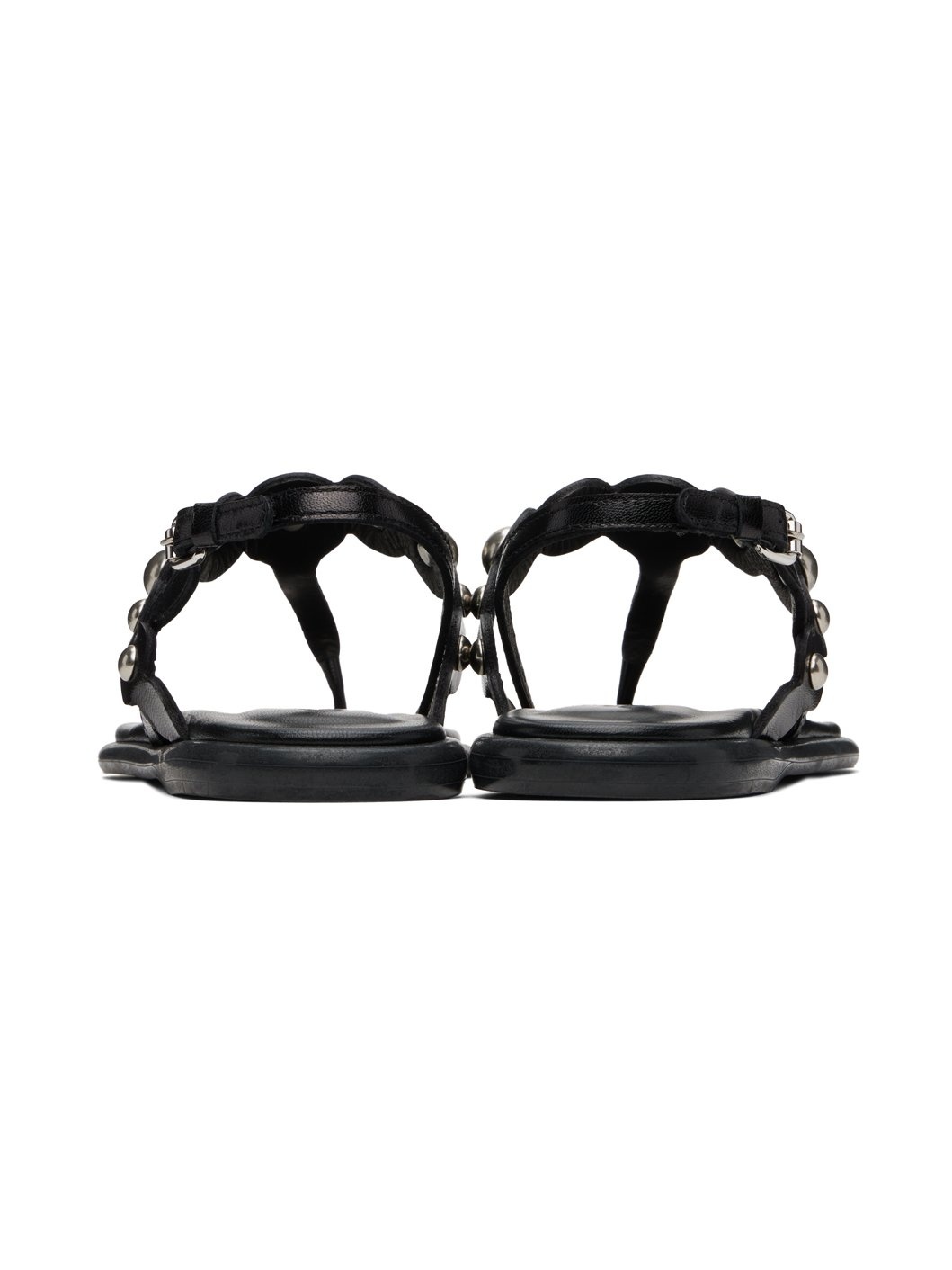 Black Nya Flat Sandals - 2