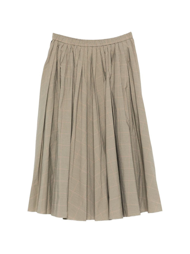 plaid pleated midi skirt 1