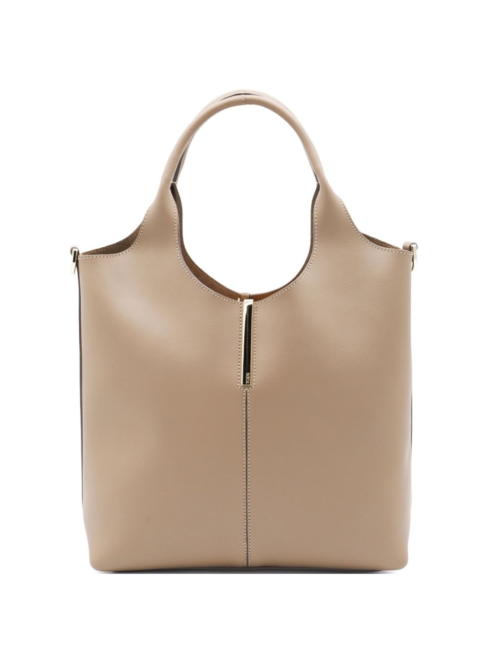 small top-handle leather bag - 1