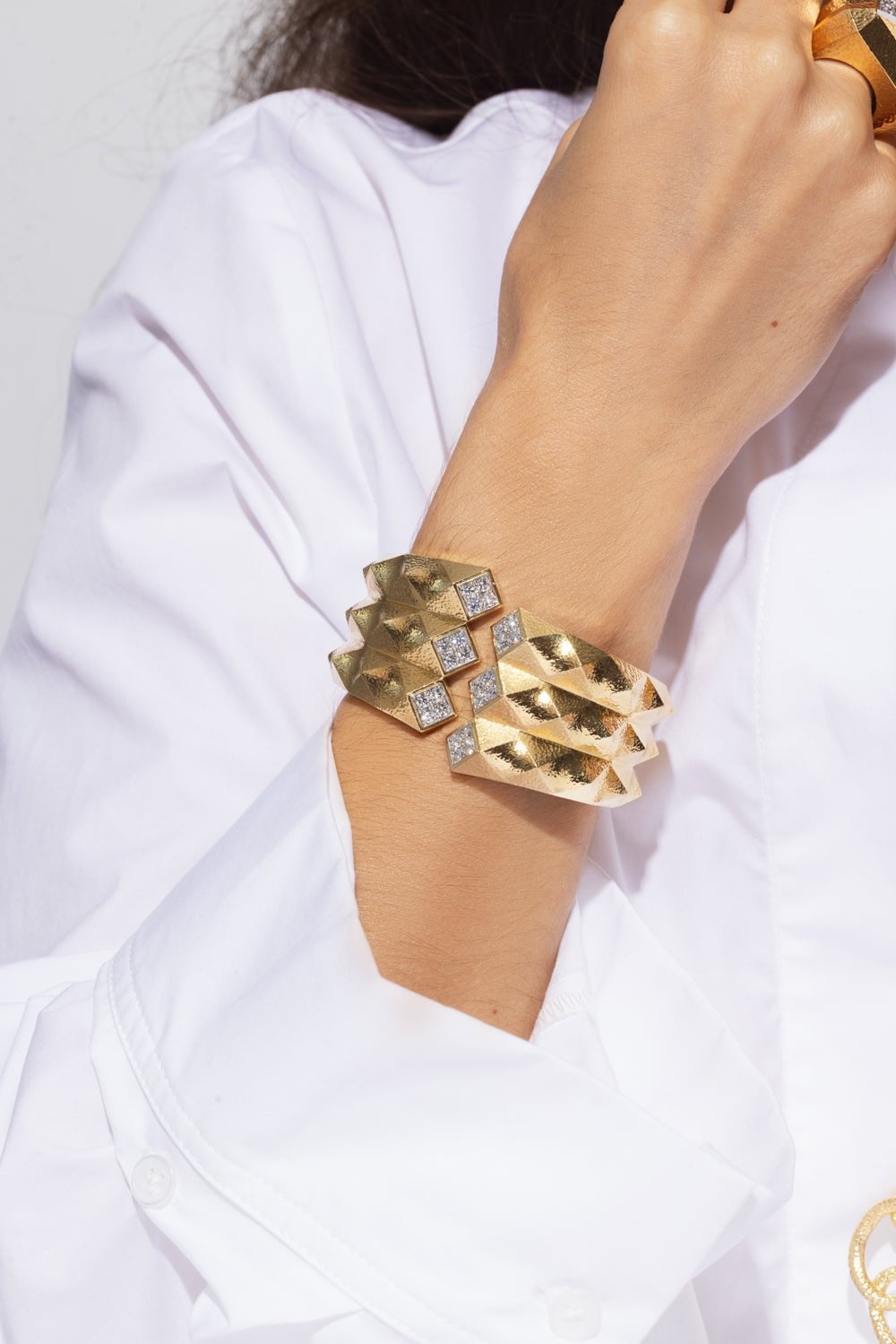 Hammered Origami Cuff Bracelet - 4
