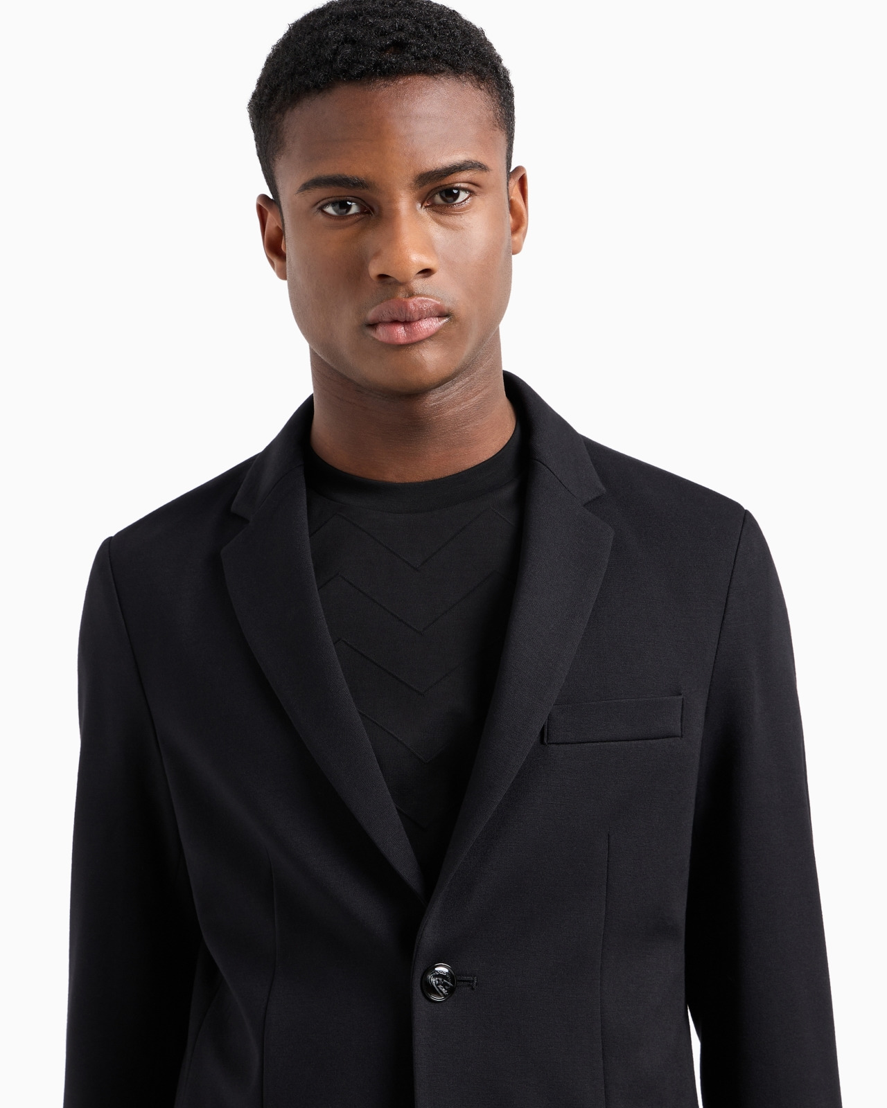 Stitched-jersey single-breasted jacket - 5