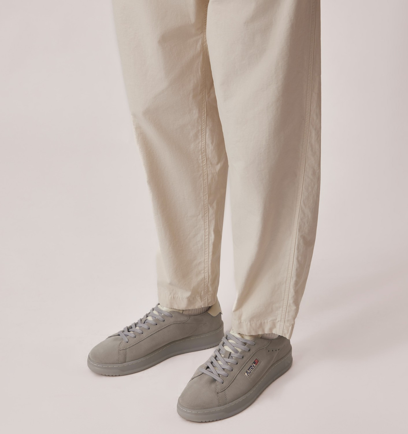 DALLAS LOW SNEAKERS IN MARSHMALLOW AND IRIS SUEDE - 3