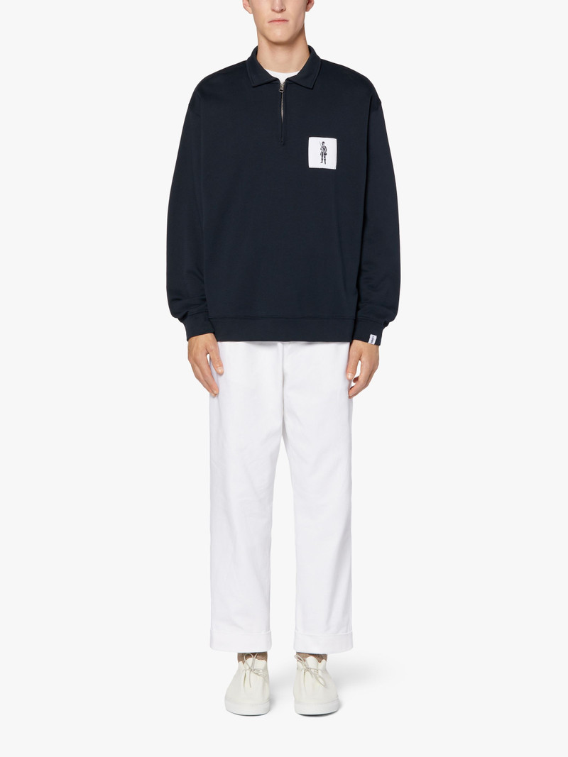 Mackintosh NAVY COTTON ZIP FRONT SWEATSHIRT | GJM-200 outlook