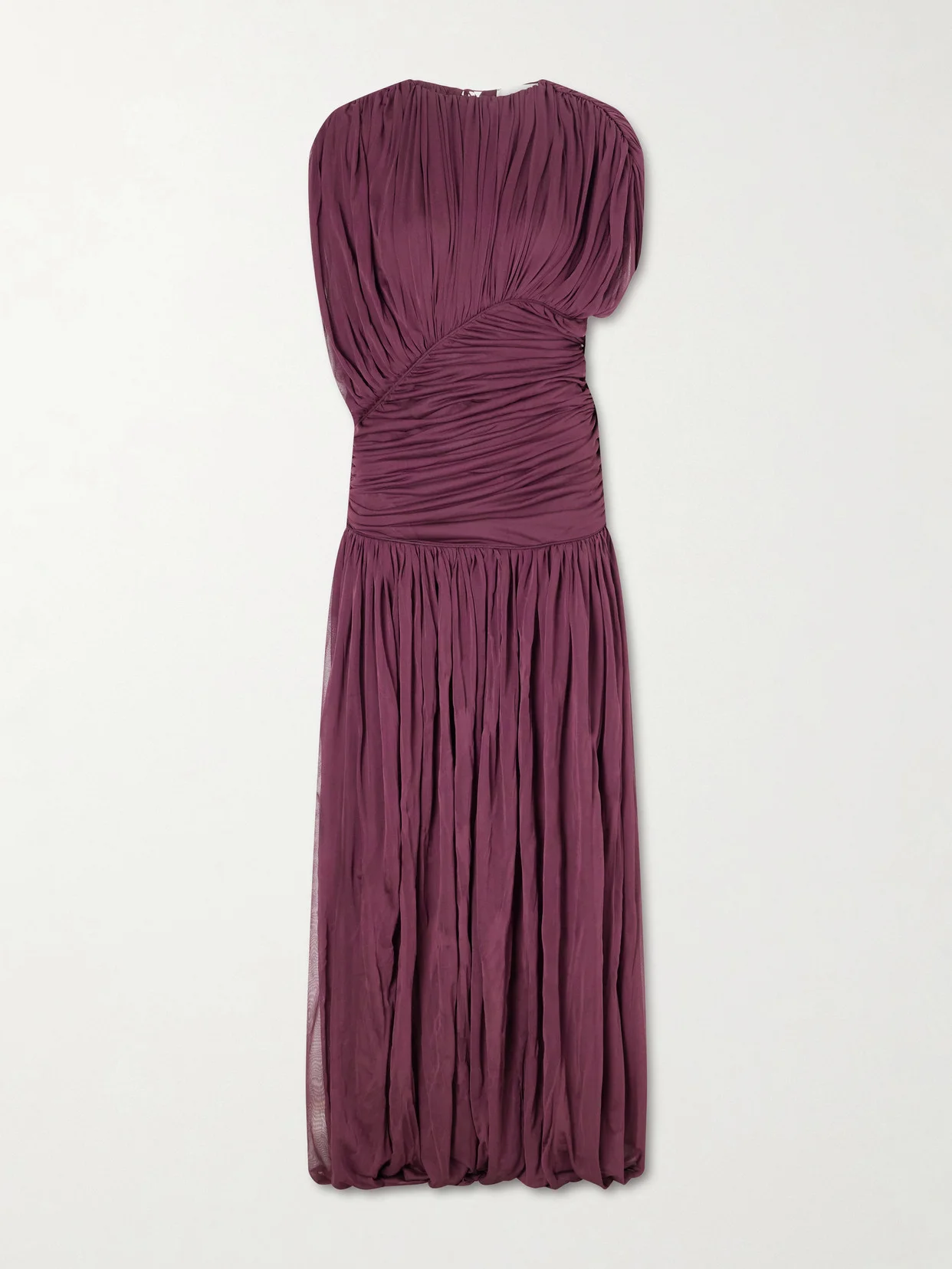 Gathered Chiffon Gown - 1