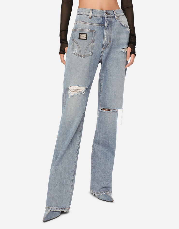 Patchwork denim jeans - 4