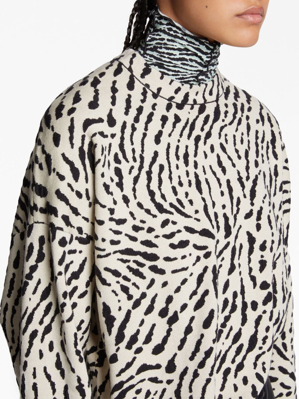 animal-pattern jacquard jumper - 5