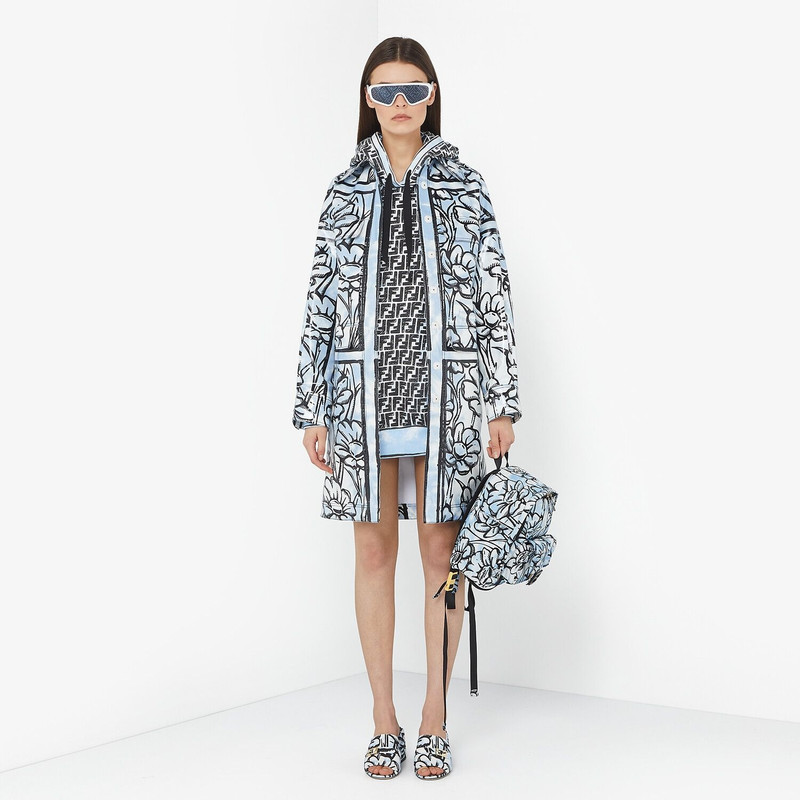 FENDI Floral-print nylon backpack outlook