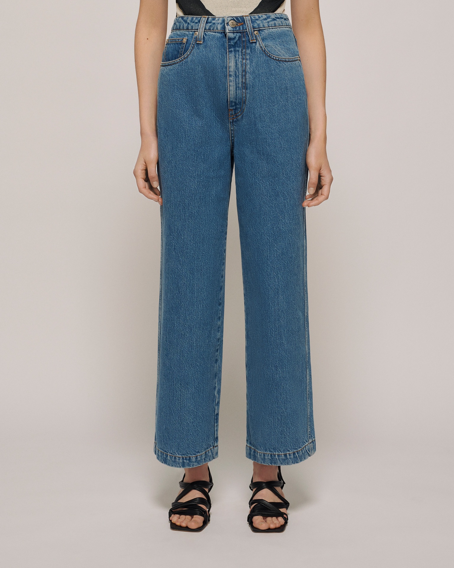 JANE - Straight leg jeans - Medium blue - 3