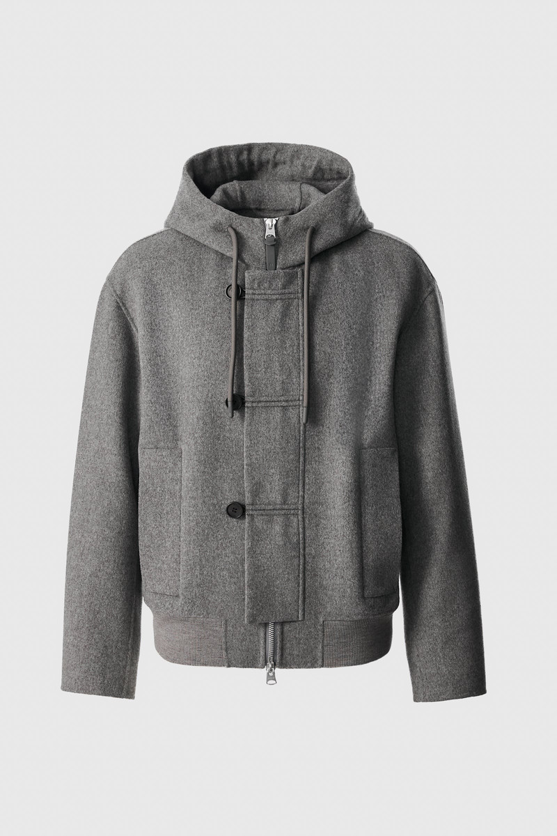 MALIK Double-Face Wool Hooded Jacket 1