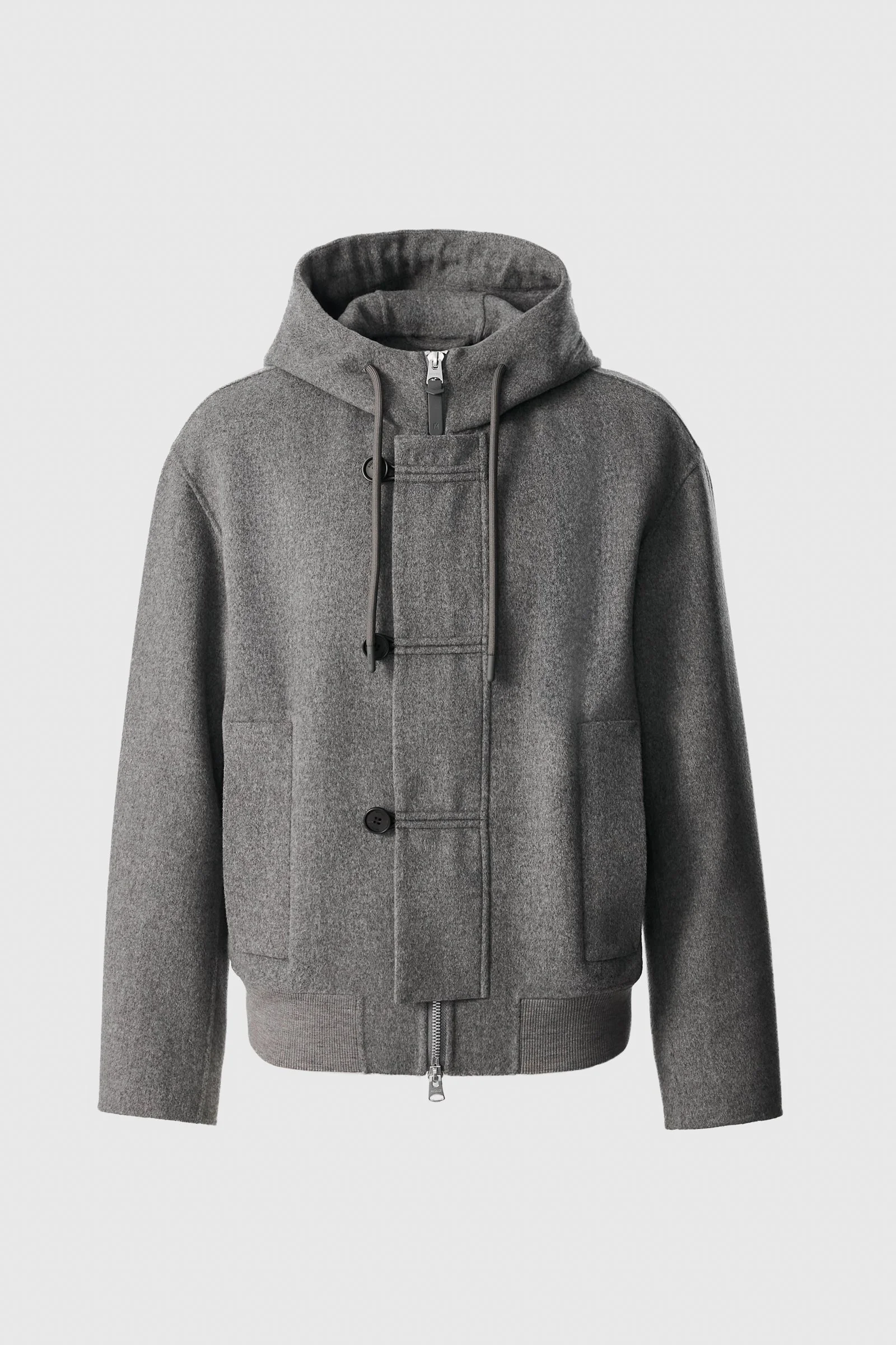 MALIK Double-Face Wool Hooded Jacket - 1