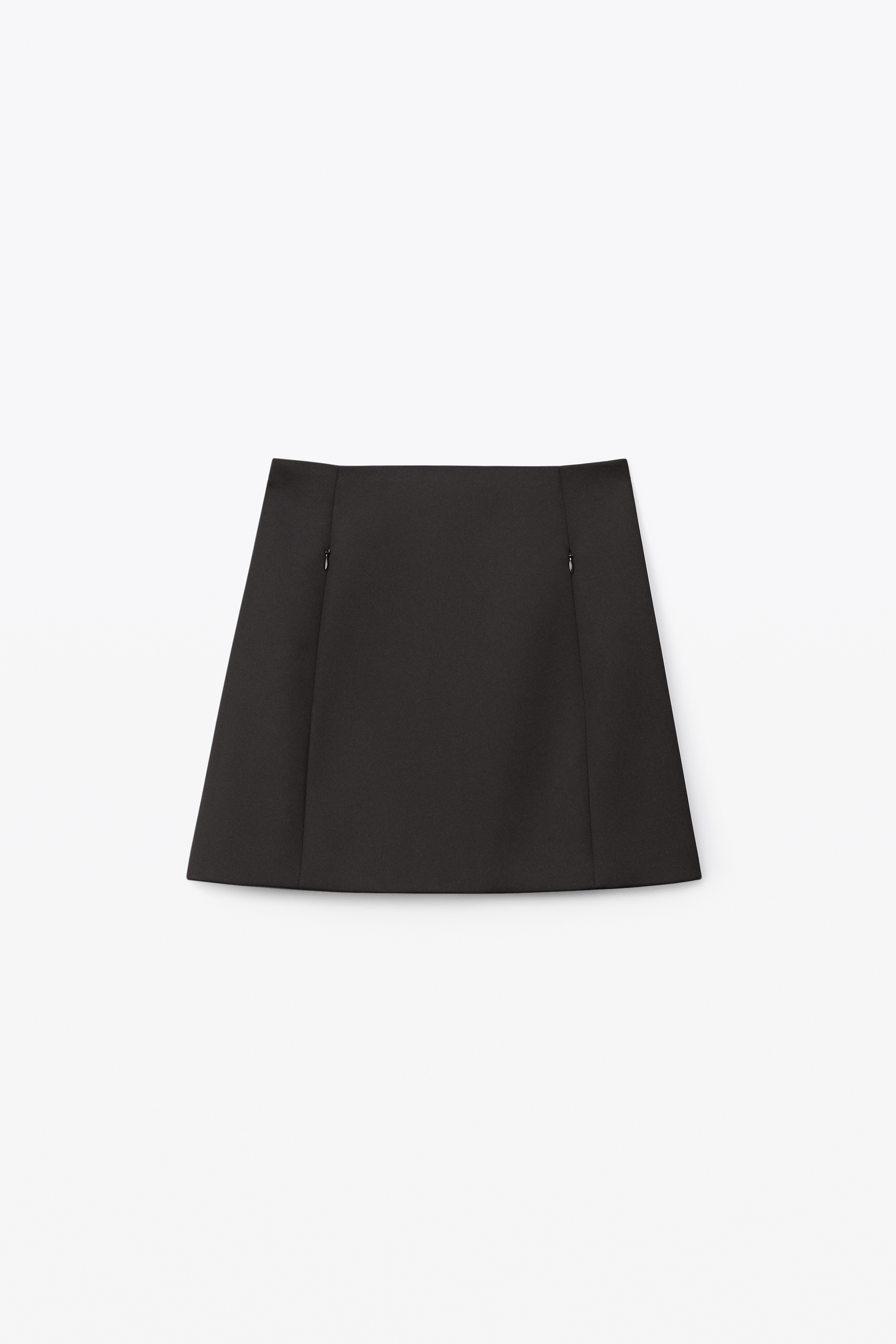 HIGH-WAISTED MINI SKIRT IN HEAVY SATIN - 1