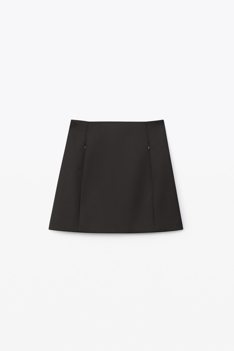 HIGH-WAISTED MINI SKIRT IN HEAVY SATIN 1