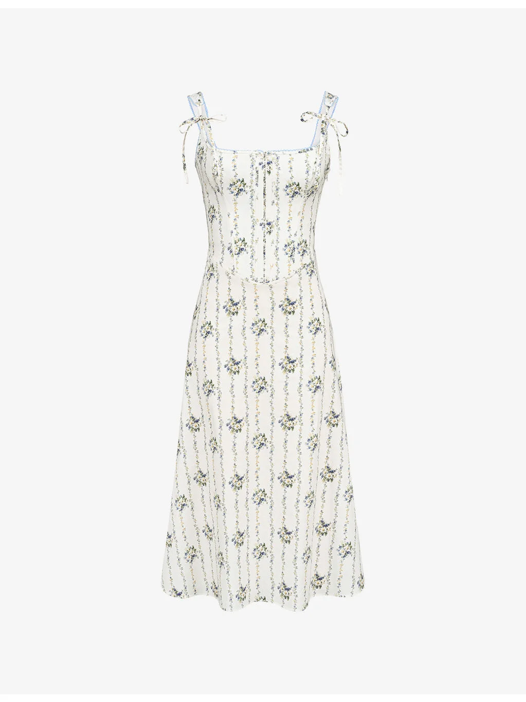 Dionne Corseted Stretch-Cotton Midi Dress - 1
