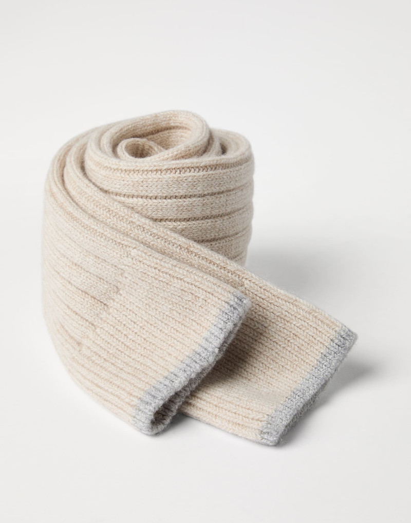 Brunello Cucinelli Cashmere chiné rib knit socks outlook