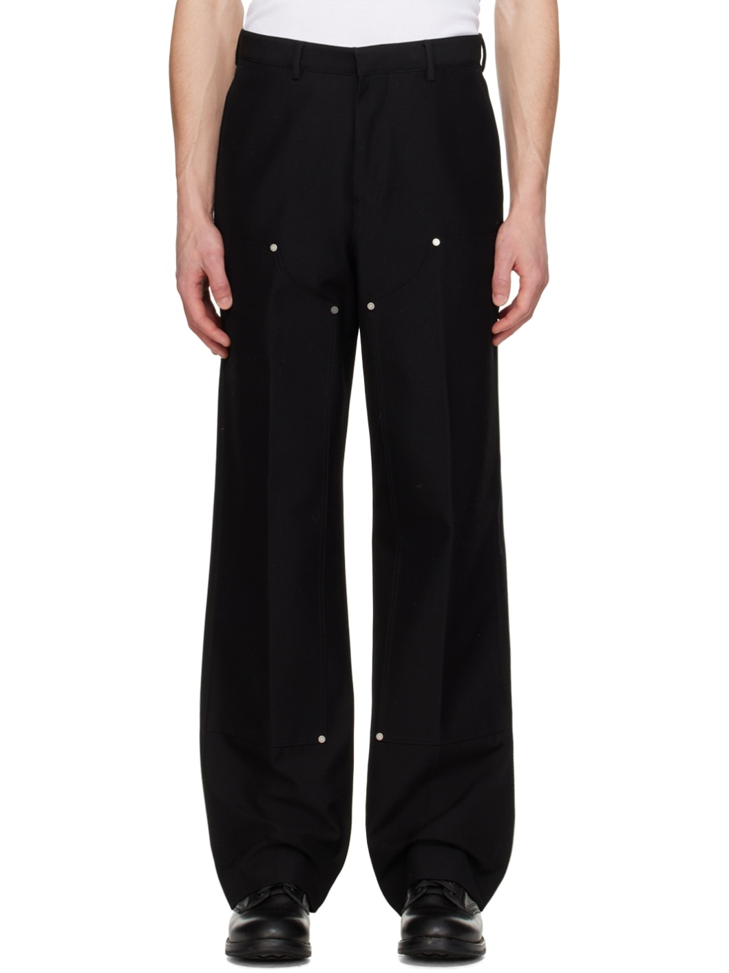 Black Monogram Trousers - 1