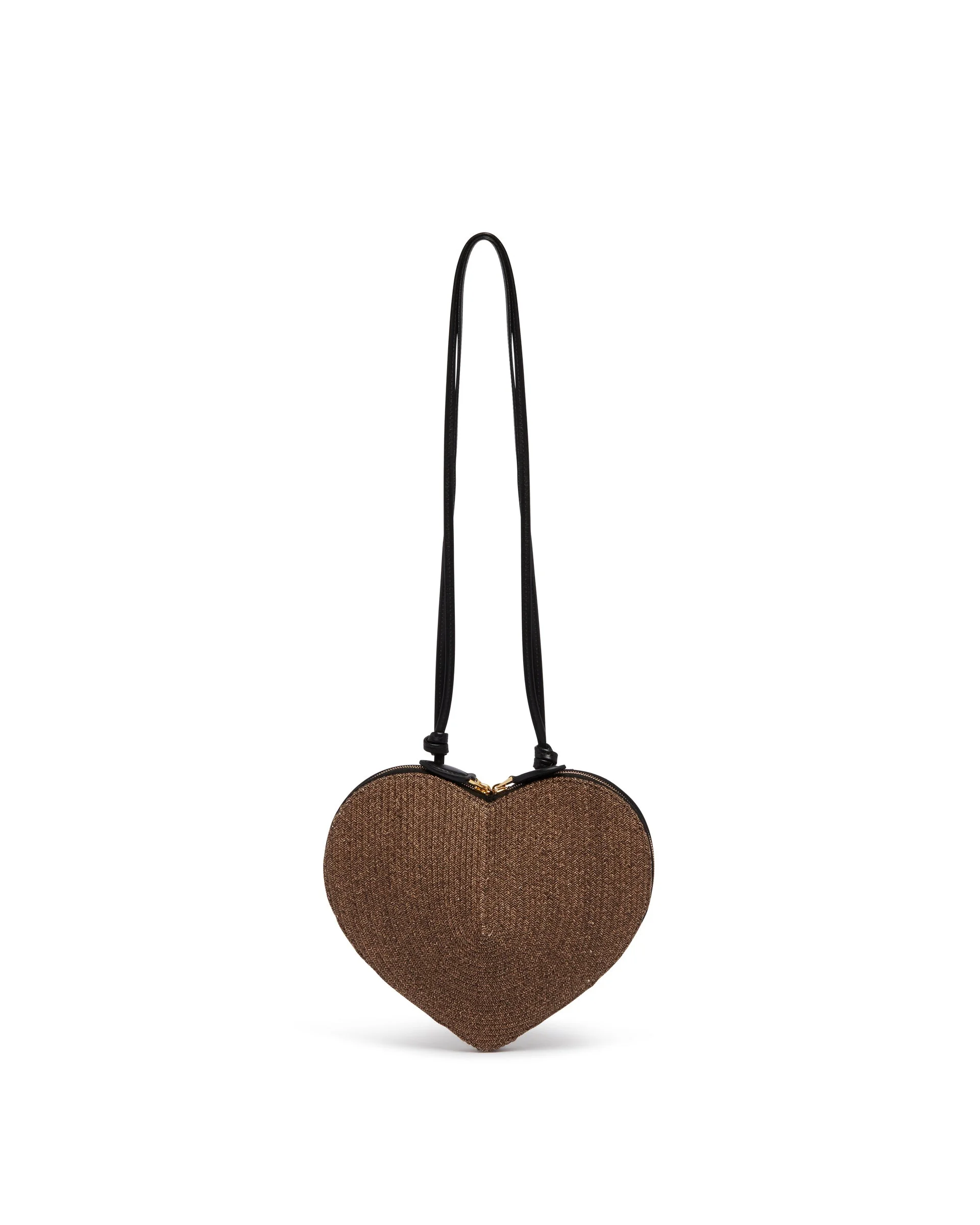 Brown Paper Straw Le Coeur Bag - 1