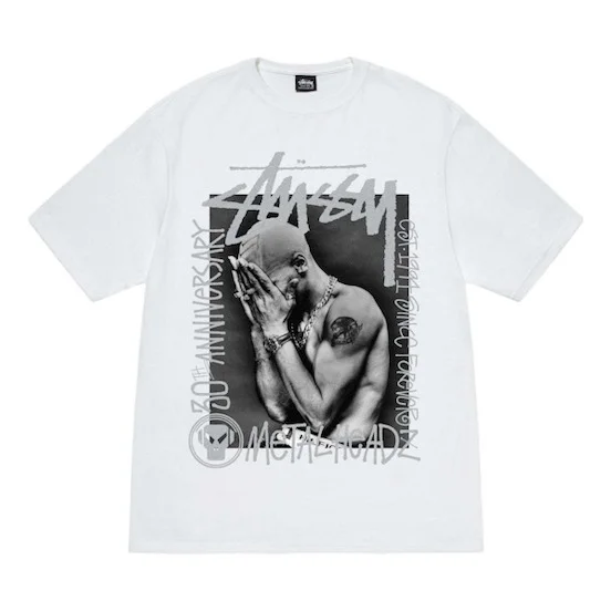 Stussy x Metalheadz logo SS24 T-Shirt 'White' 3903901 - 1