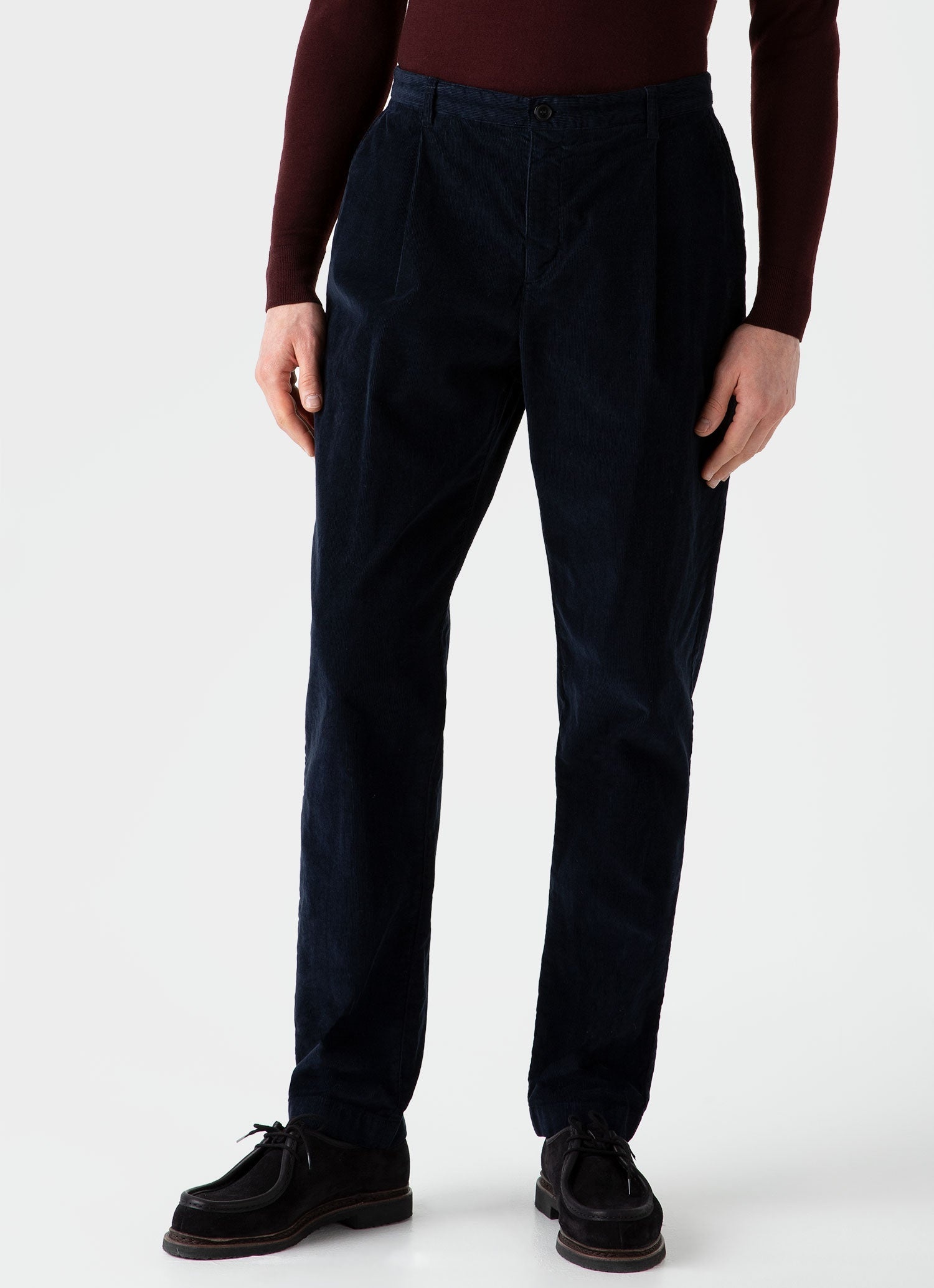 Pleated Corduroy Trouser - 3