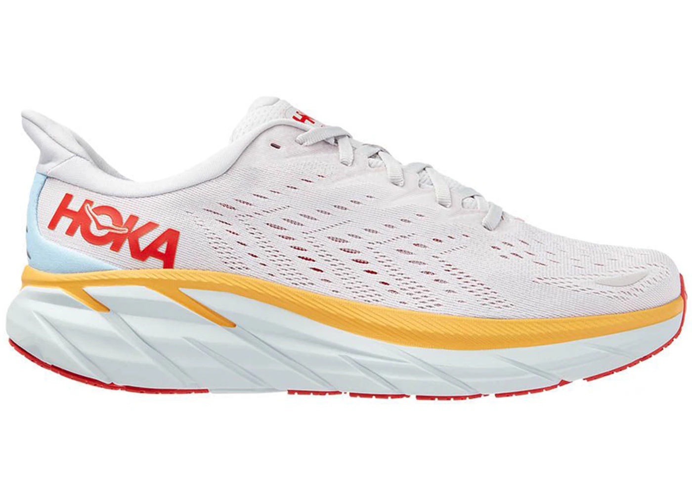 Hoka One One Clifton 8 Nimbus Cloud Yellow Red - 1