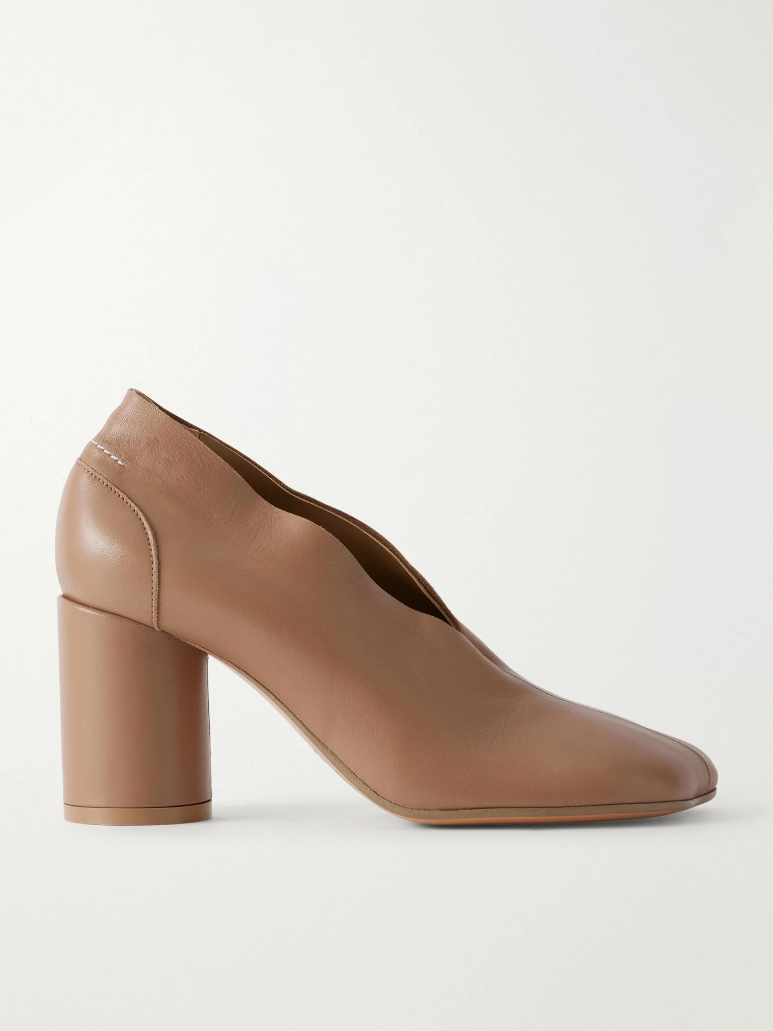 Court 85 leather pumps Camel - 1