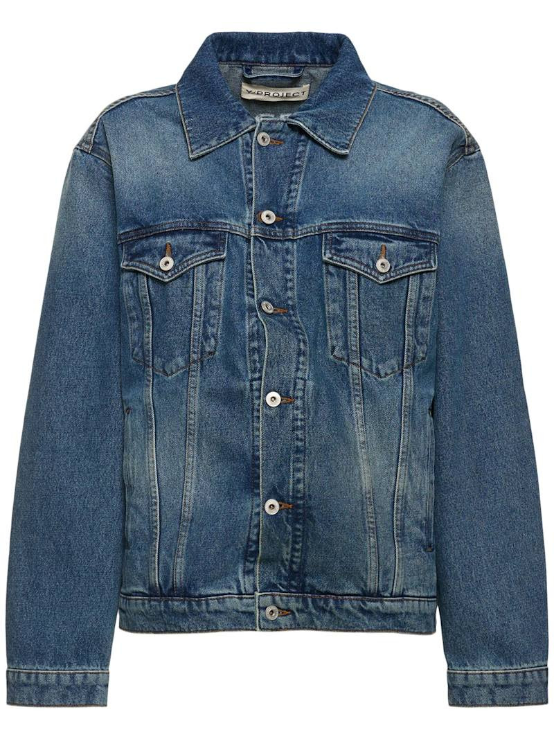 【未使用】Y/Project embroidery denim jacket Ninja Daruma Embroidery Regular Fit Padded Denim Jacket – EVISU