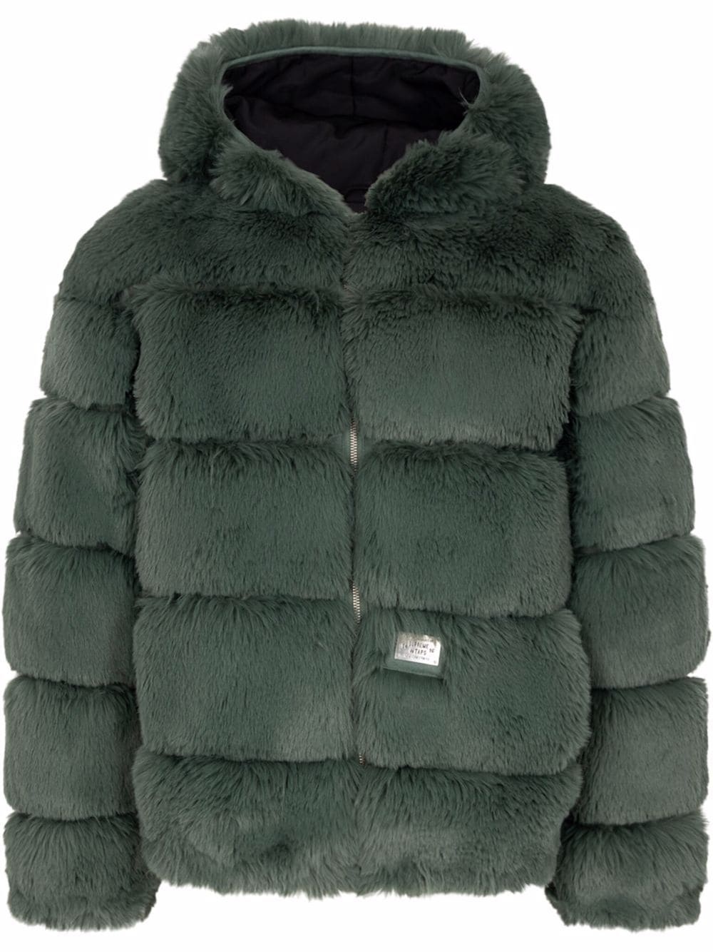 x WTAPS faux-fur hooded jacket - 1