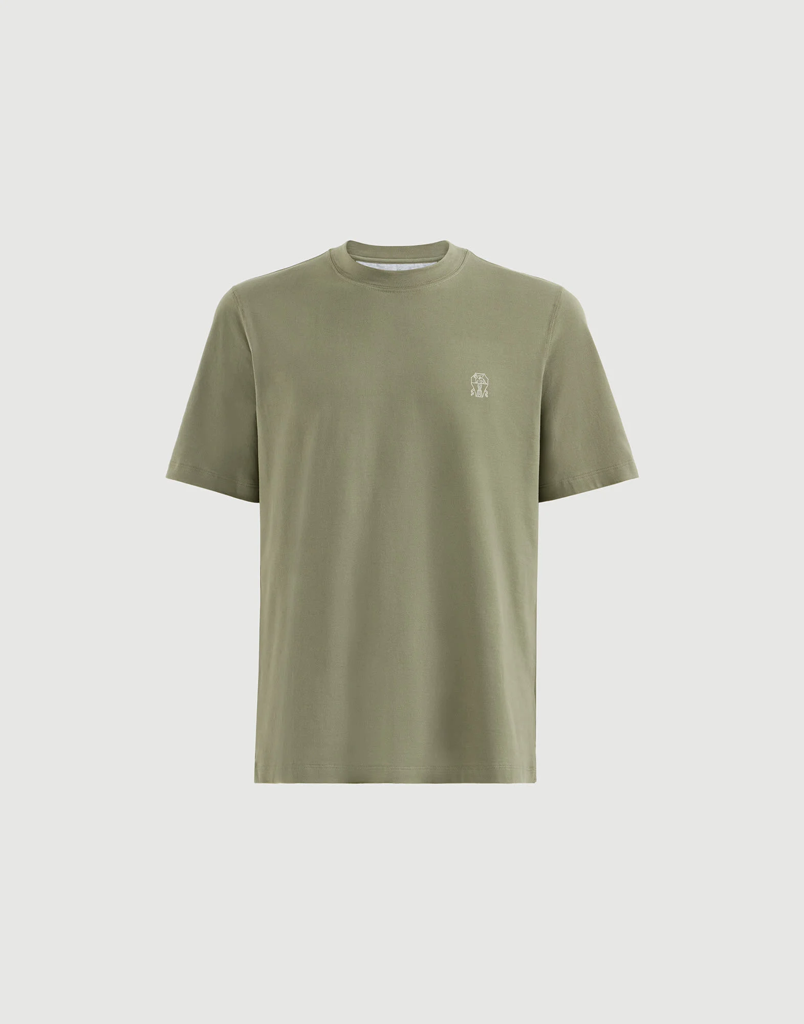 Cotton jersey crew neck T-shirt with logo - 1