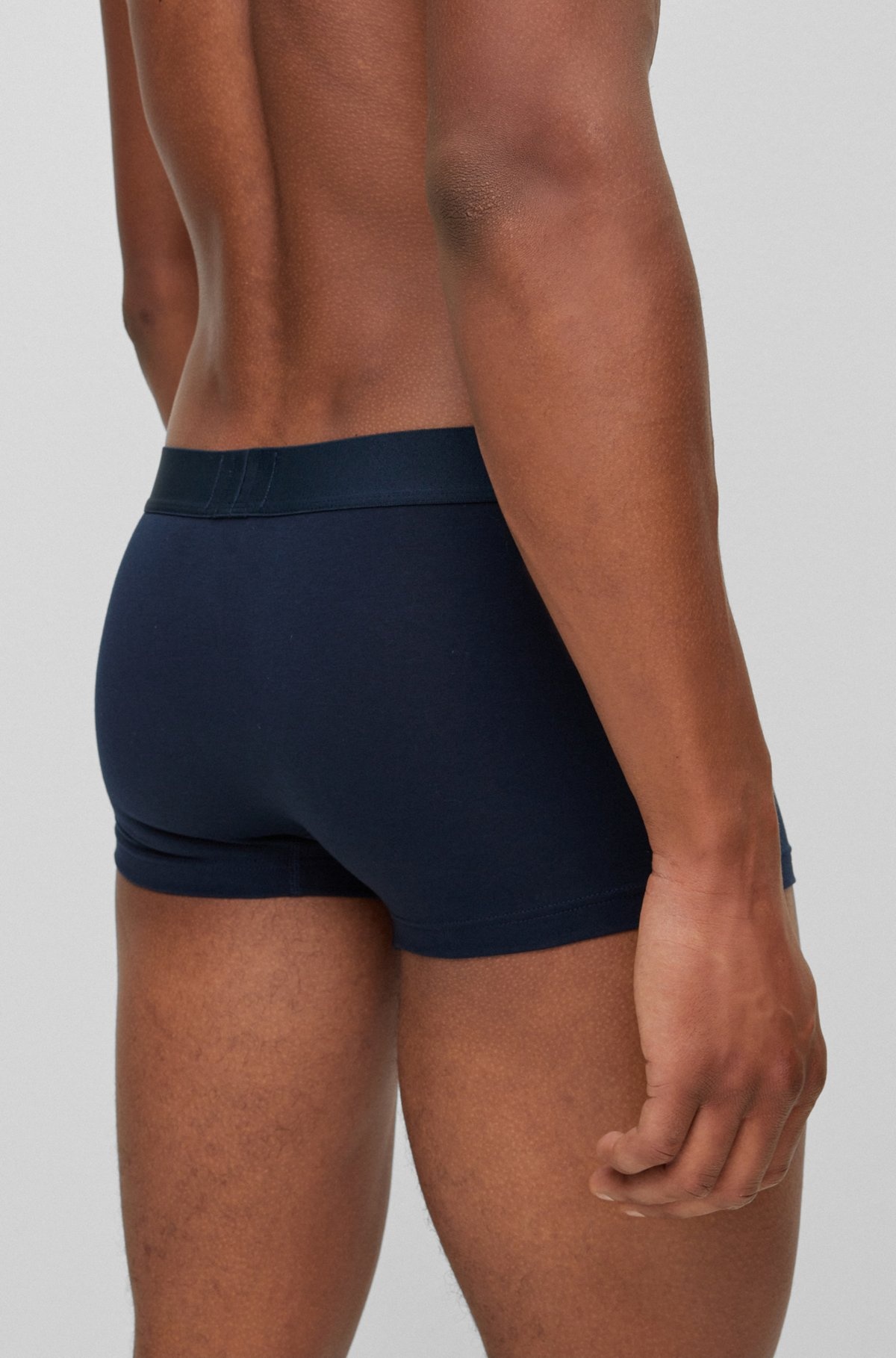STRETCH-COTTON TRUNKS WITH METALLIC-EFFECT LOGOS - 5