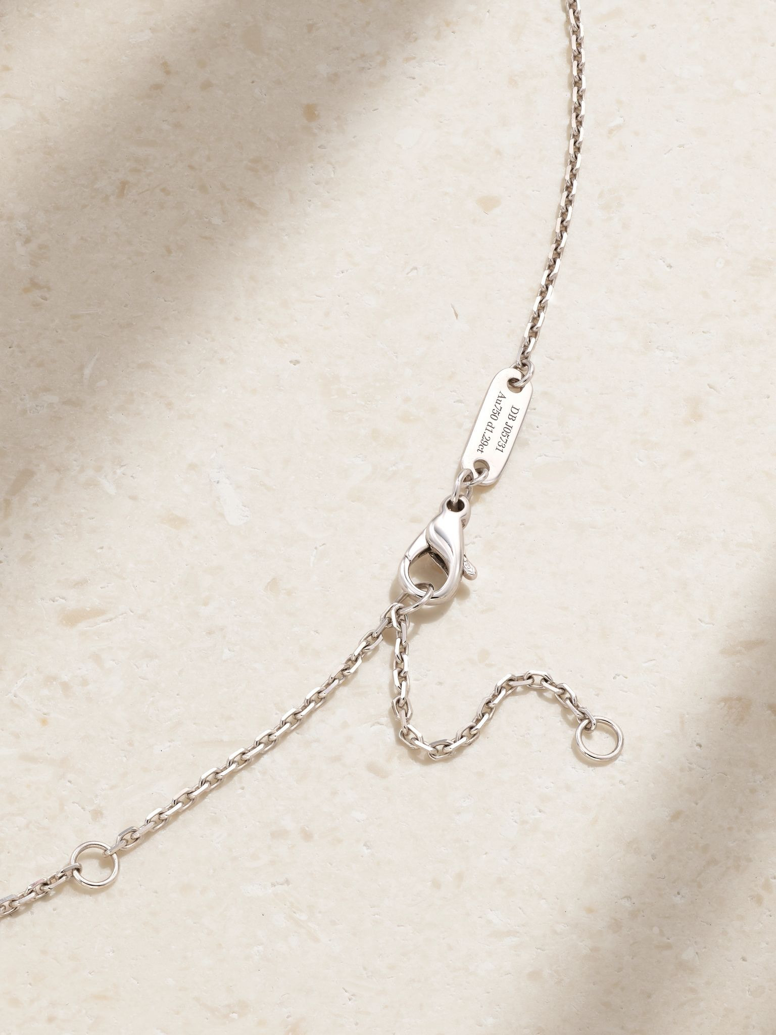 Enchanted Lotus 18-karat white gold diamond necklace Silver - 3