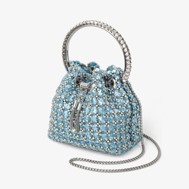 JIMMY CHOO Atelier Bon Bon
Dusty Blue Satin Floral Sequin & Crystal Bag outlook