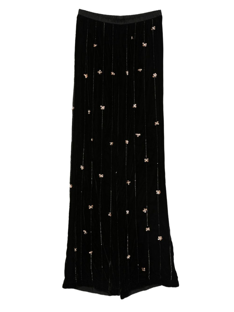embellished velvet trousers 1