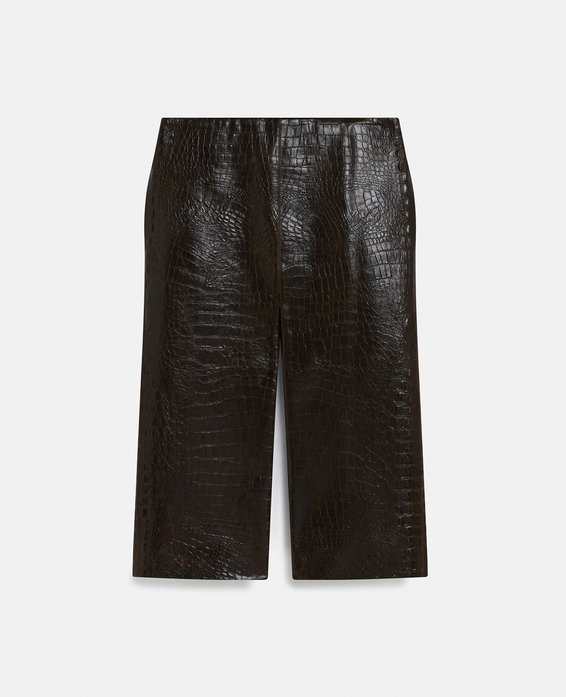 Crocodile Embossed Midi Skirt - 1