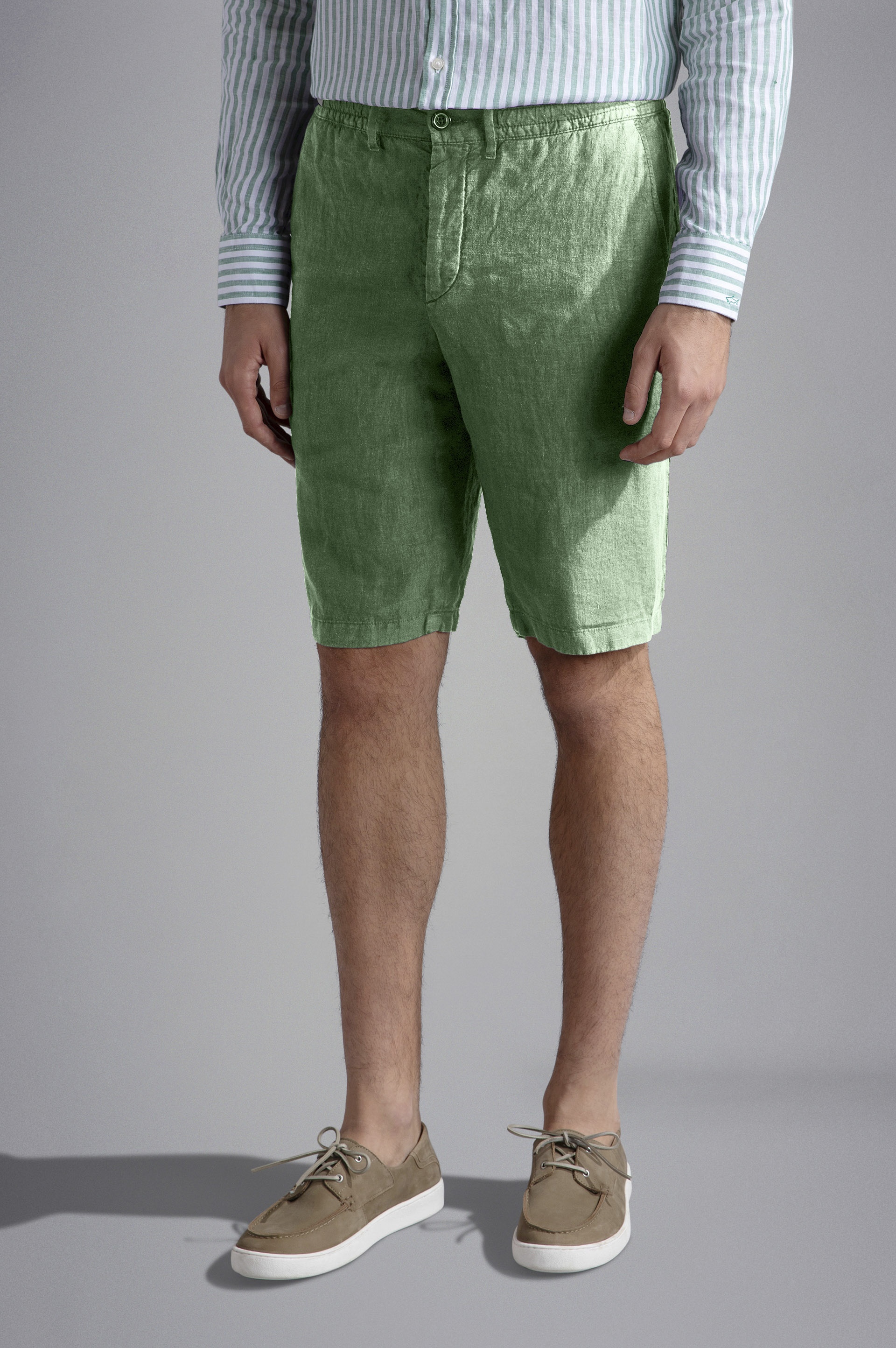 LINEN BERMUDA SHORTS - 6