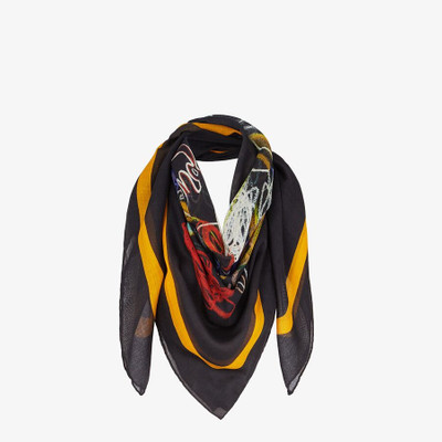 FENDI Black silk scarf outlook