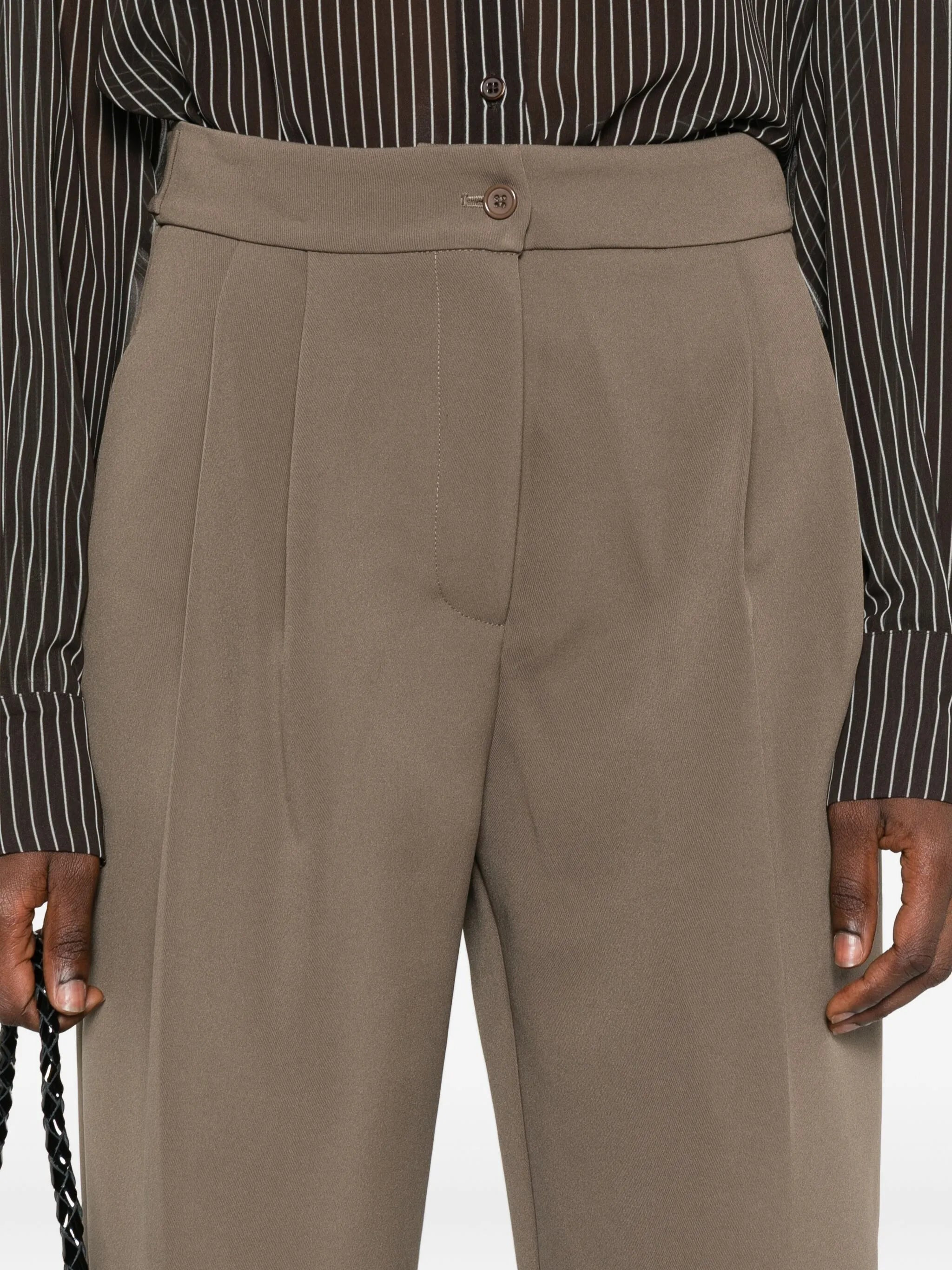 pleated buttoned trousers - 5