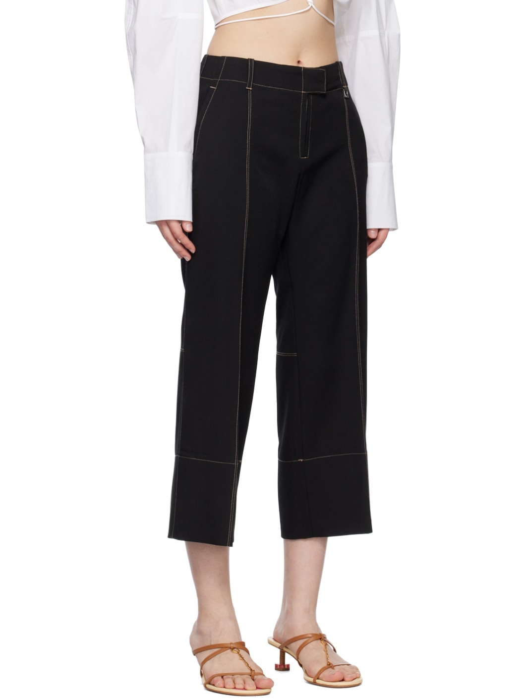 Black Le Raphia 'Le Pantalon Areia' Trousers - 2