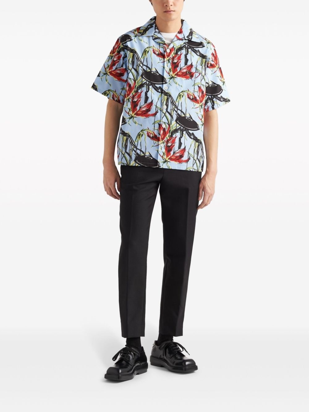 UFO-print cotton shirt - 2