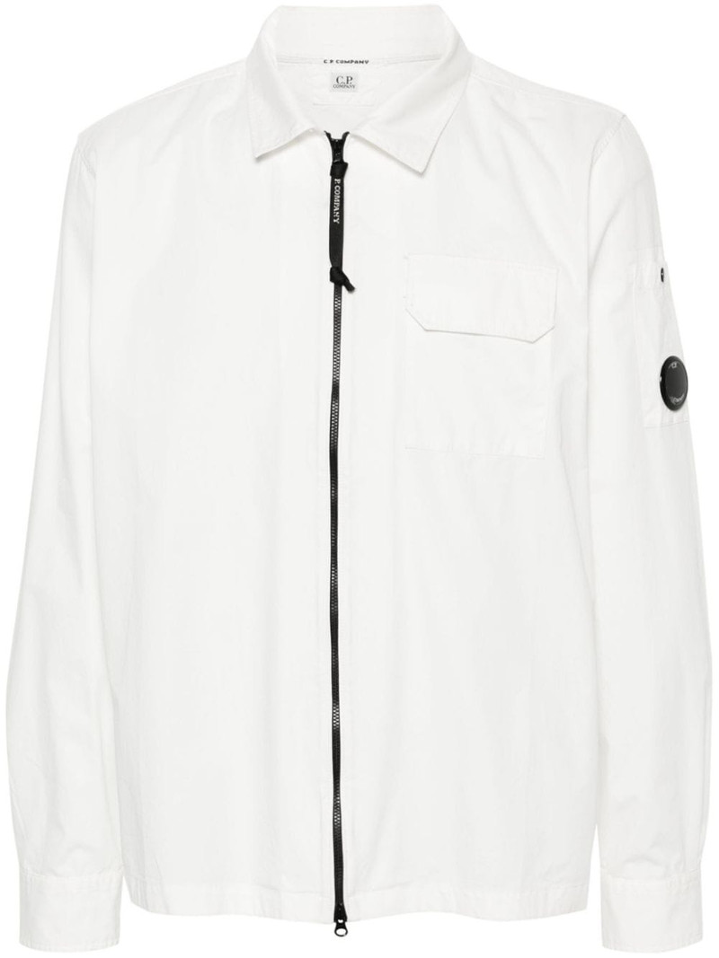 zip-up gabardine 오버 셔츠 1