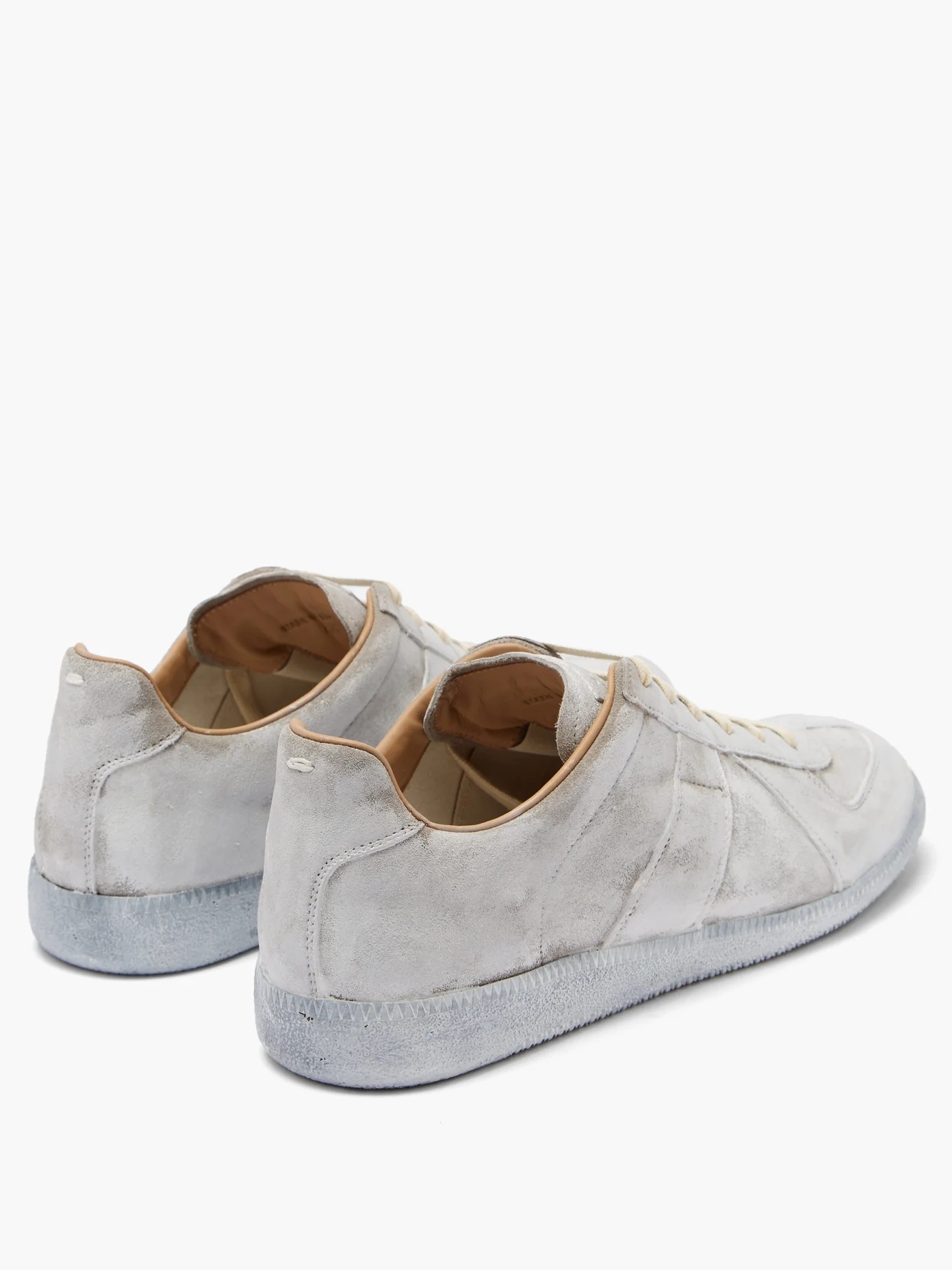 Replica painted suede trainers - 4