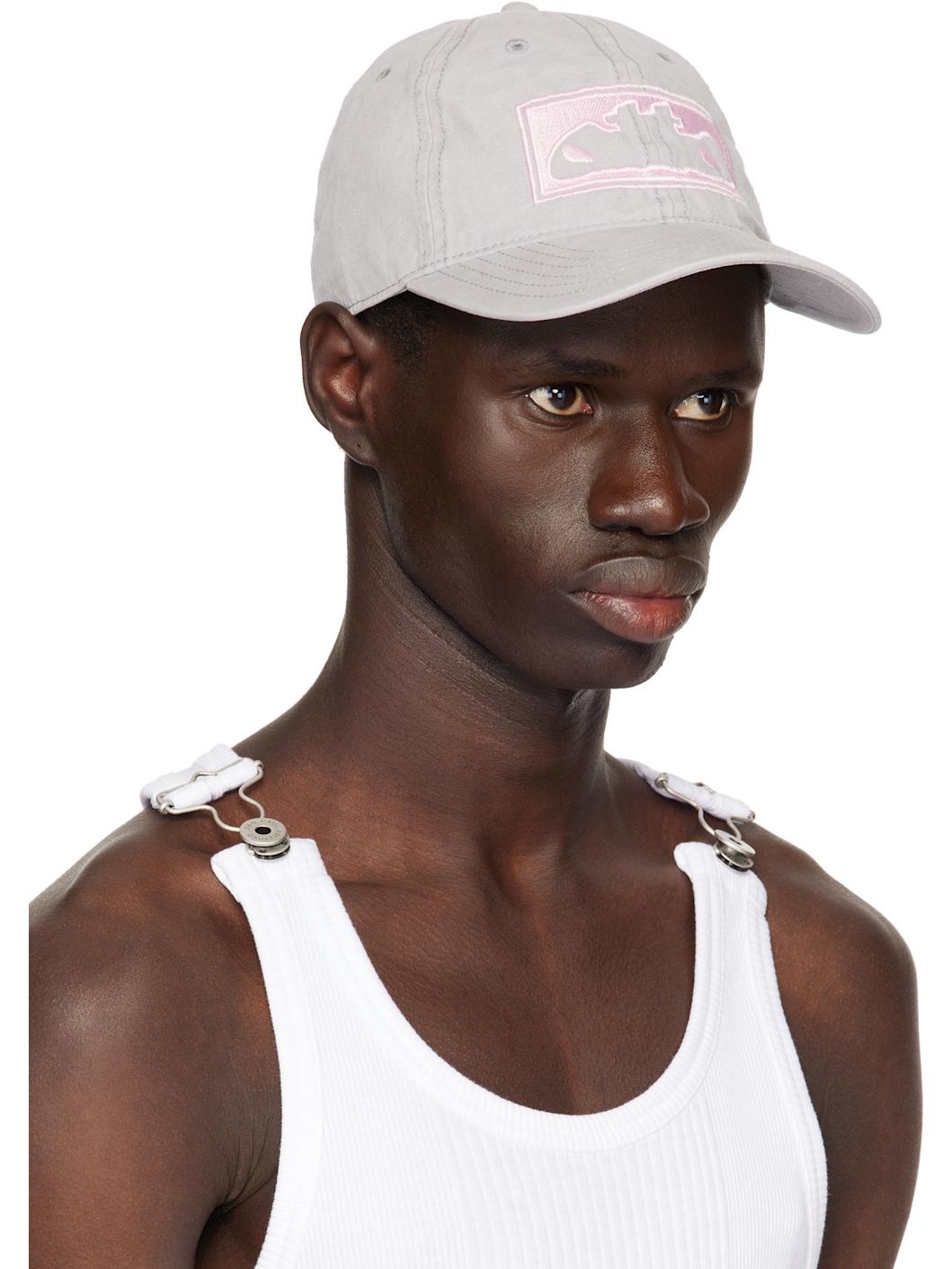 Gray & Pink 'Otto' Cap - 2